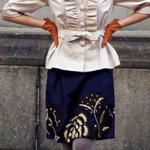 Anthropologie Floreat Sufi embroidered skirt